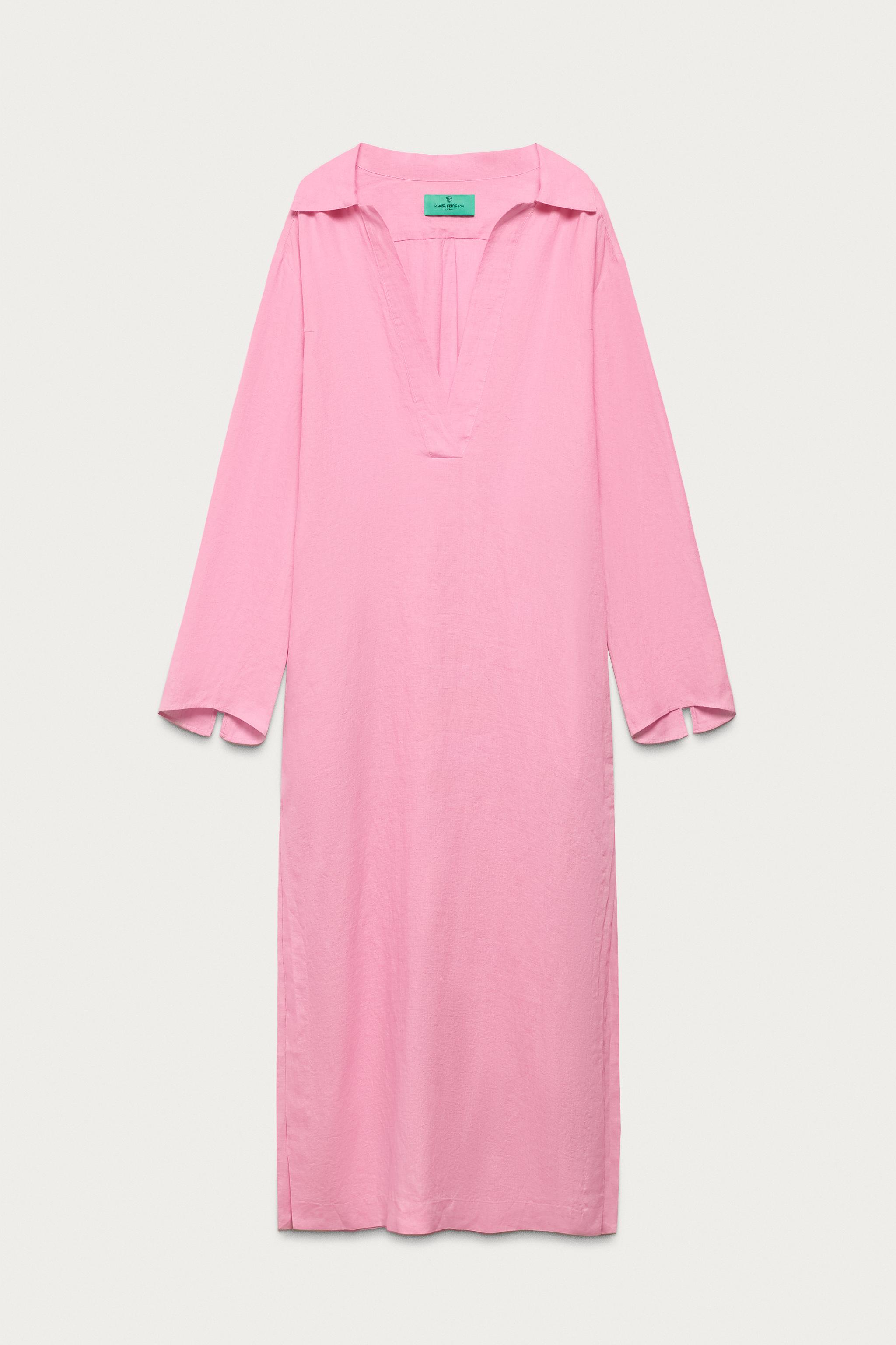 MARISA BERENSON X ZARA 100% LINEN TUNIC DRESS